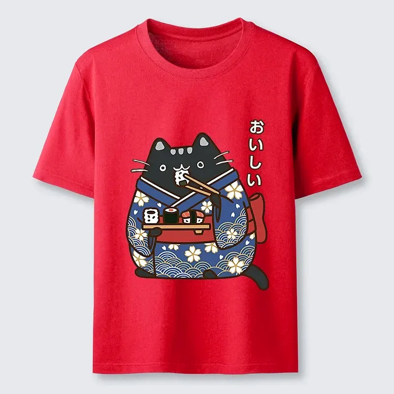 Kyoto-Lion Geisha Cat Sushi Classic T-Shirt
