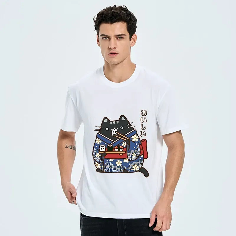 Geisha Cat Sushi Classic T-Shirt