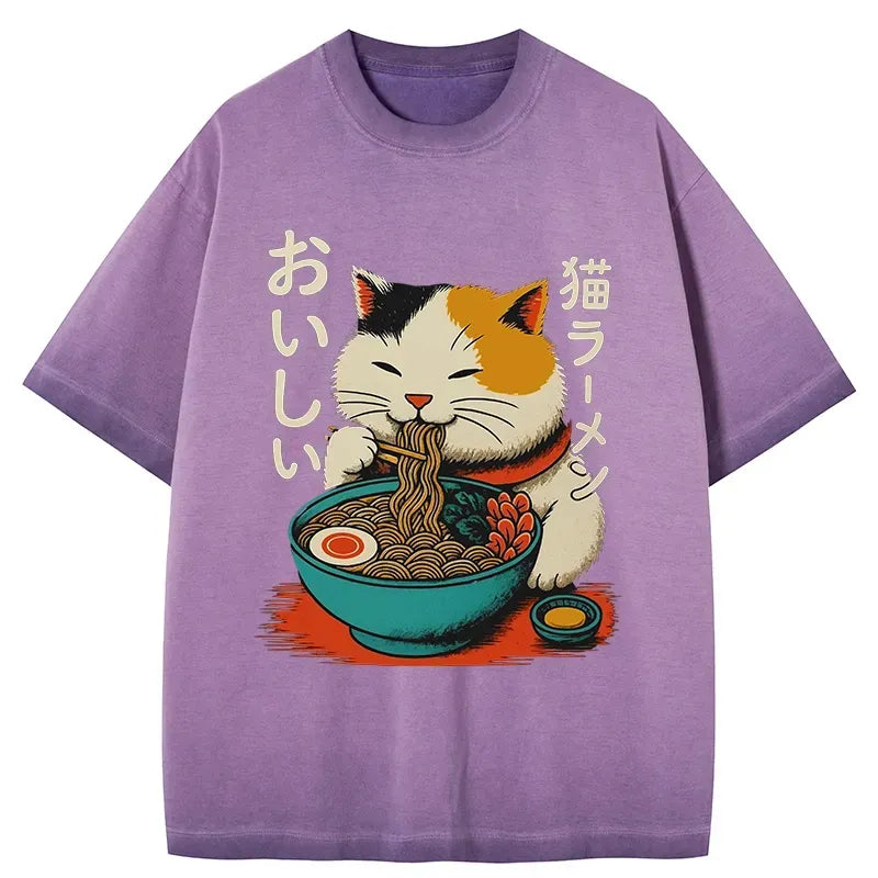 kyoto lion eating ramen tee gift idea