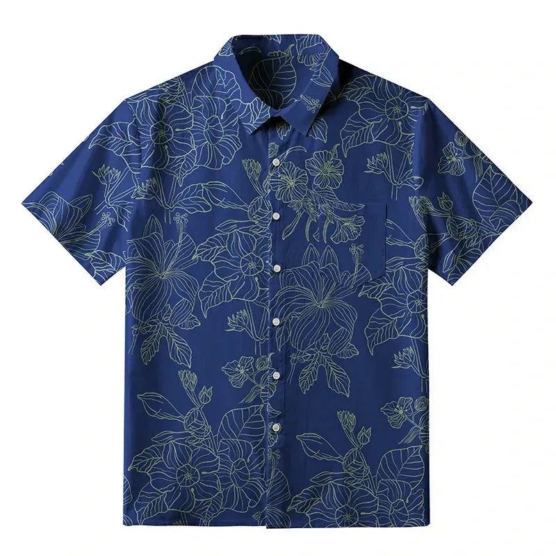 Comfortable Unisex Shirt with Japanese Flowers