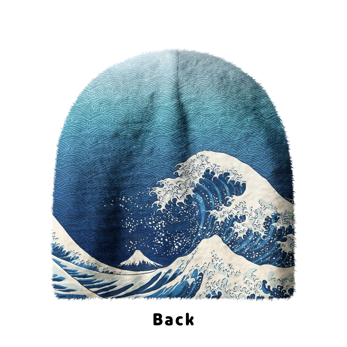 Kyoto-Lion The Great Wave Off Fuji Fuzzy Beanie