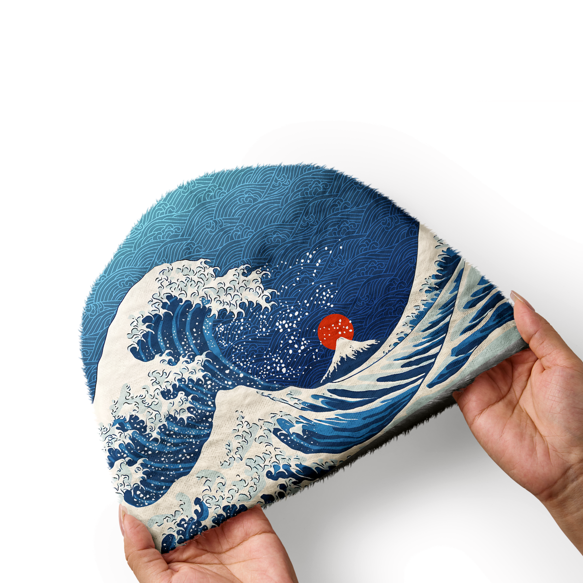 Kyoto-Lion The Great Wave Off Fuji Fuzzy Beanie