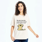 funny dog job joke washed tee