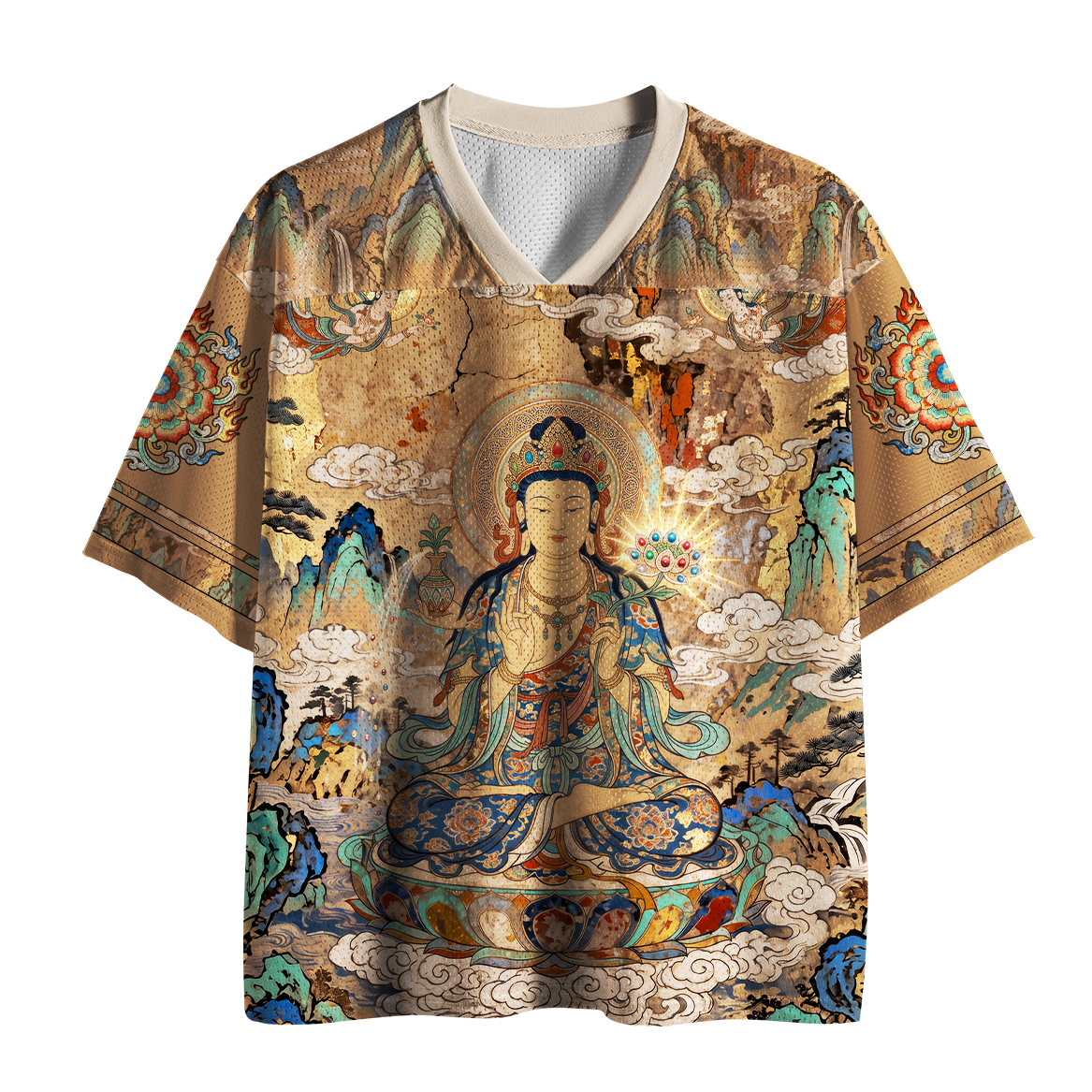 Kyoto-Lion Heart Sutra Dunhuang Guanyin Mesh Jersey