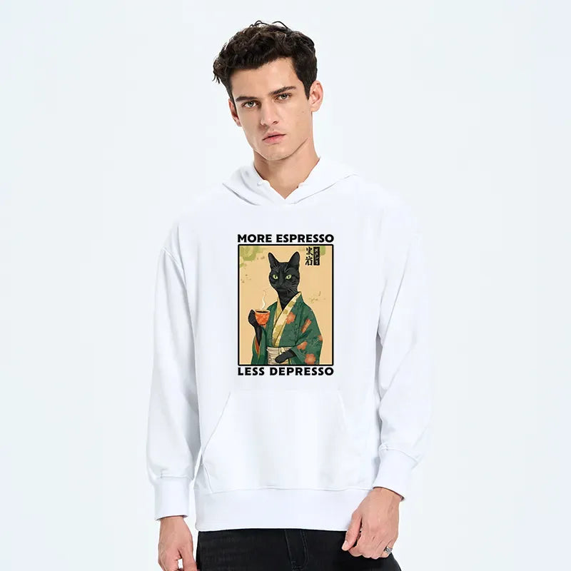 funny more caffeine less sadness hoodie