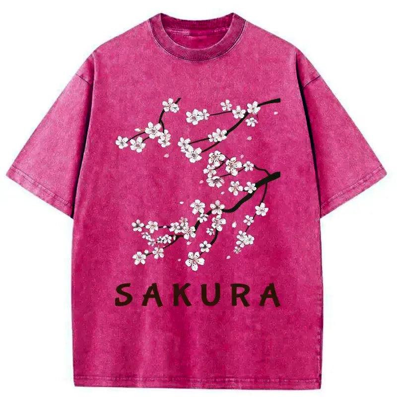 vintage japanese sakura shirt free shipping