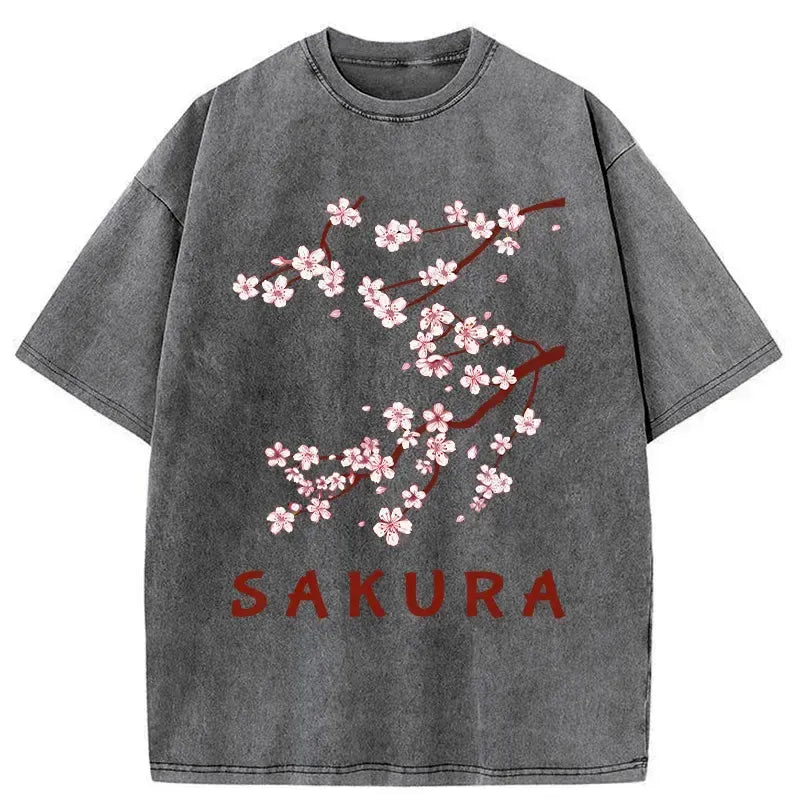vintage japanese sakura shirt free shipping
