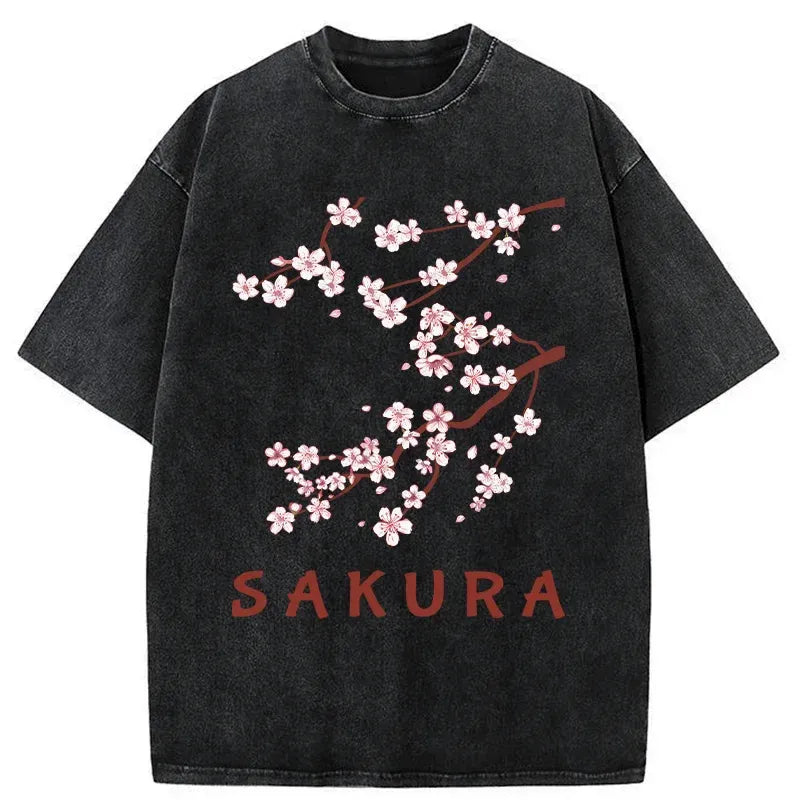 vintage japanese sakura shirt free shipping