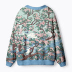 Kyoto-Lion Birds Under The Sakura Tree Ugly Cardigan Sweater