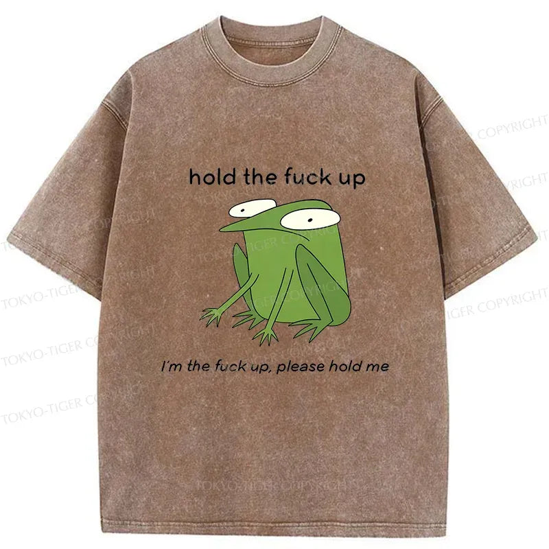 Kyoto-Lion Frog Hug Unisex Cotton Tee