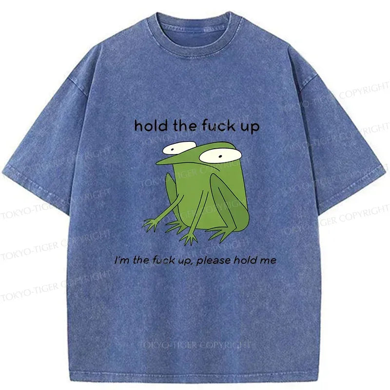 Kyoto-Lion Frog Hug Unisex Cotton Tee