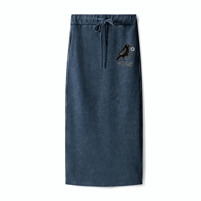Super soft washed terry skirt for women