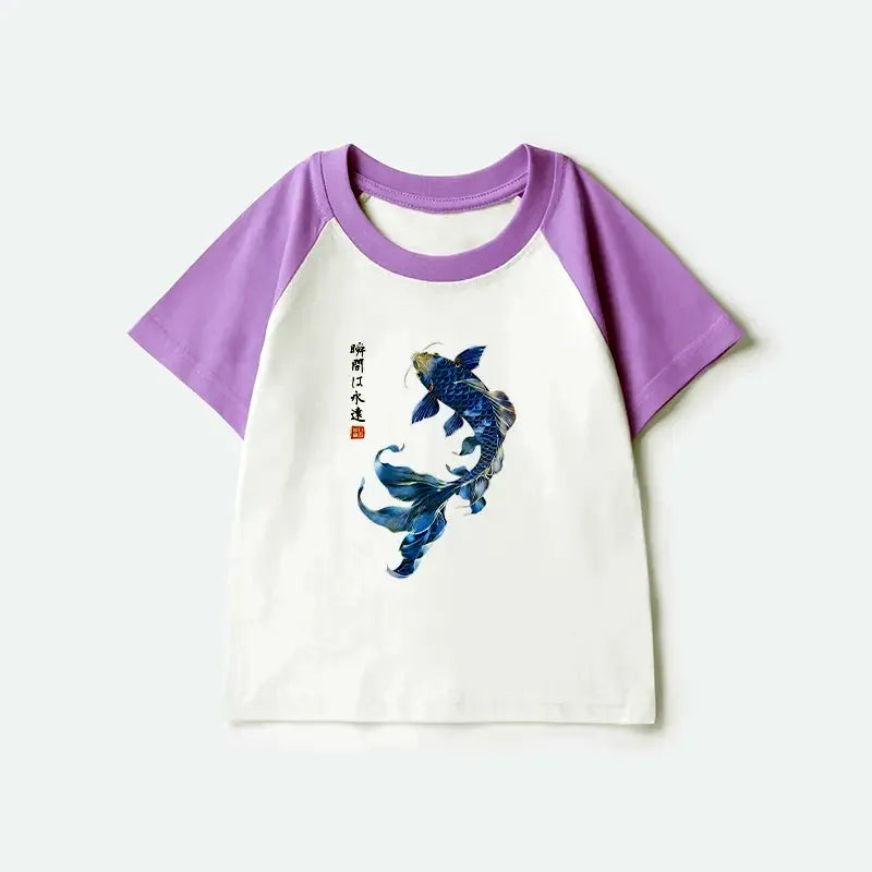 best seller Japanese koi kids tee