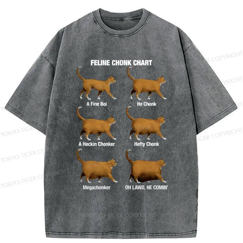 Vintage Washed Cat T-Shirt Streetwear