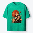 Kyoto-Lion Space Dog On Red Planet Mission Washed T-Shirt