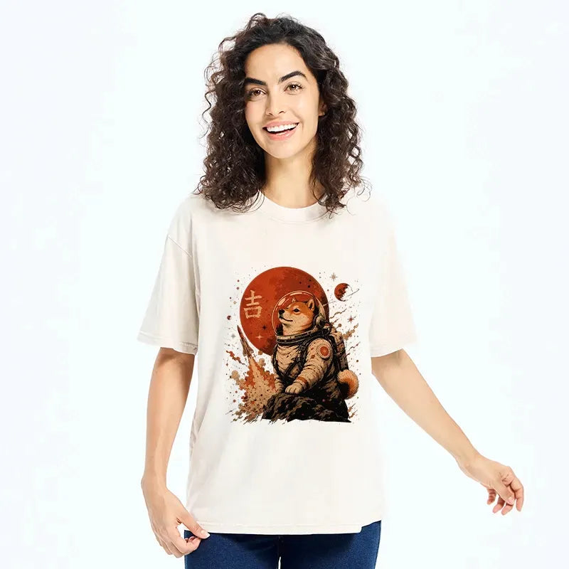 Red Planet Space Dog Shirt Gift Idea