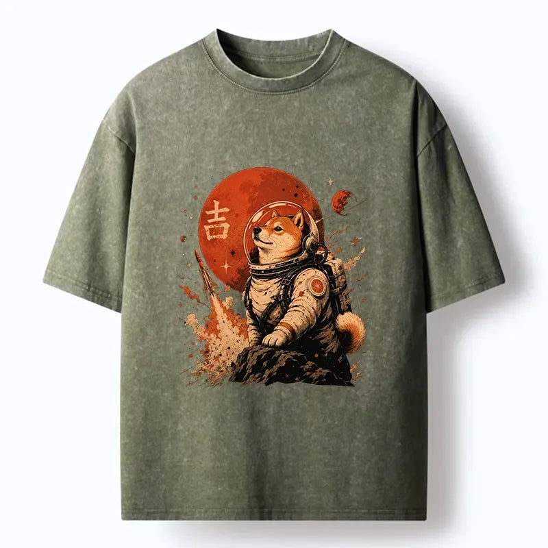 Red Planet Space Dog Shirt Gift Idea