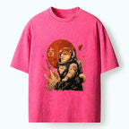 Space Dog Washed T-Shirt for Streetwear