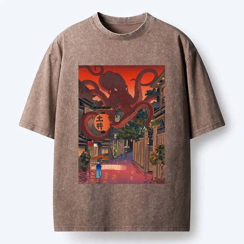 Japanese woodblock print t-shirt free shipping