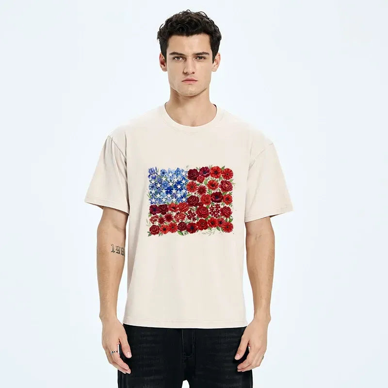 Japanese Floral Art T-Shirt for Daily Wear