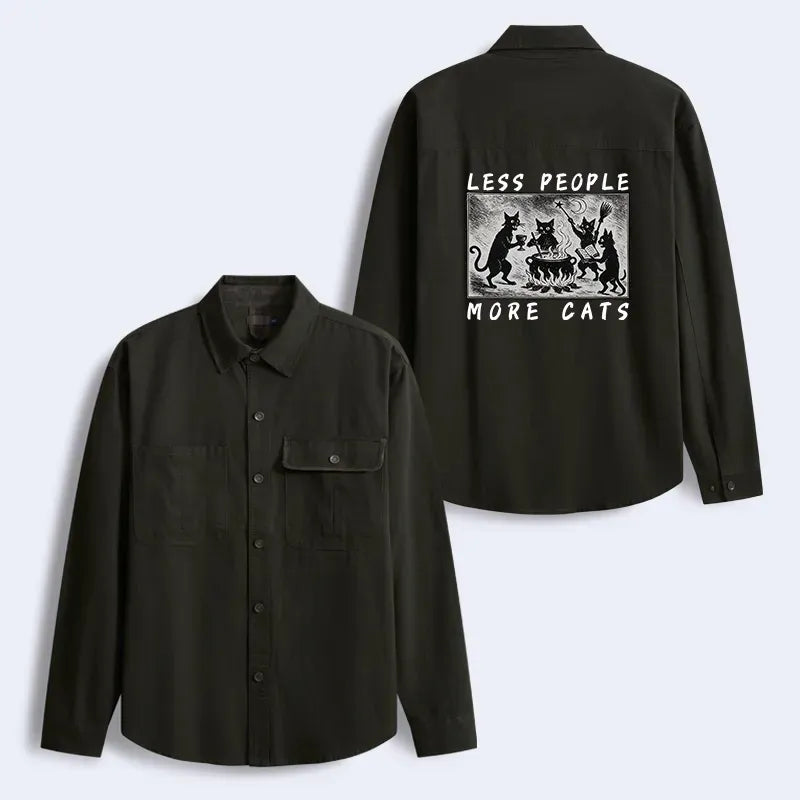 Kyoto-Lion Cat Sacrifice Ceremony Men's Corduroy Work Jacket