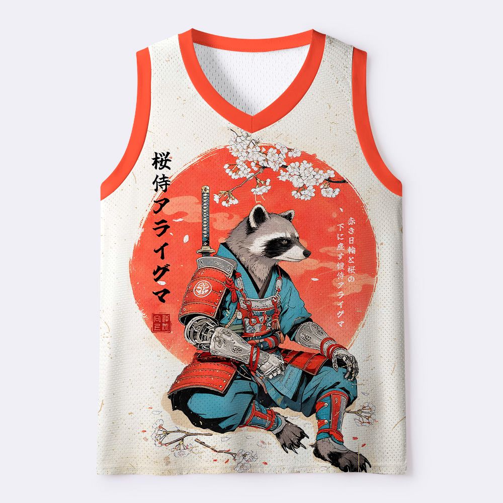 Unisex Samurai Mesh Tank Top Streetwear Style