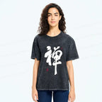 Kyoto Lion Japanese Zen washed t-shirt