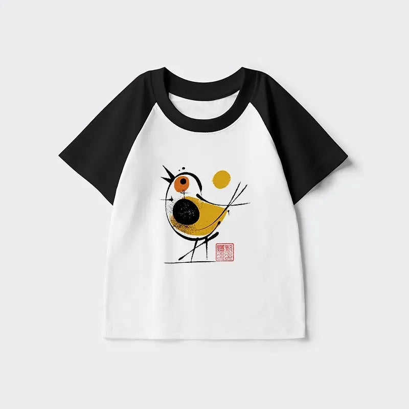 Limited Edition Yellow Black Bird Tee for Kids