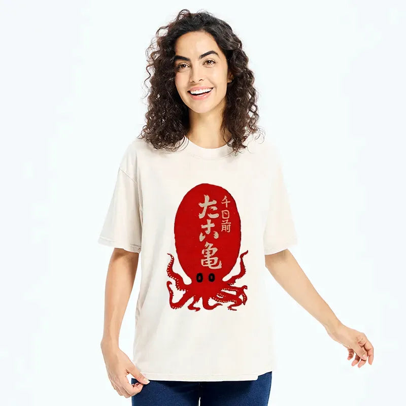 Vintage Japanese Ukiyo-e Octopus T-Shirt Gift