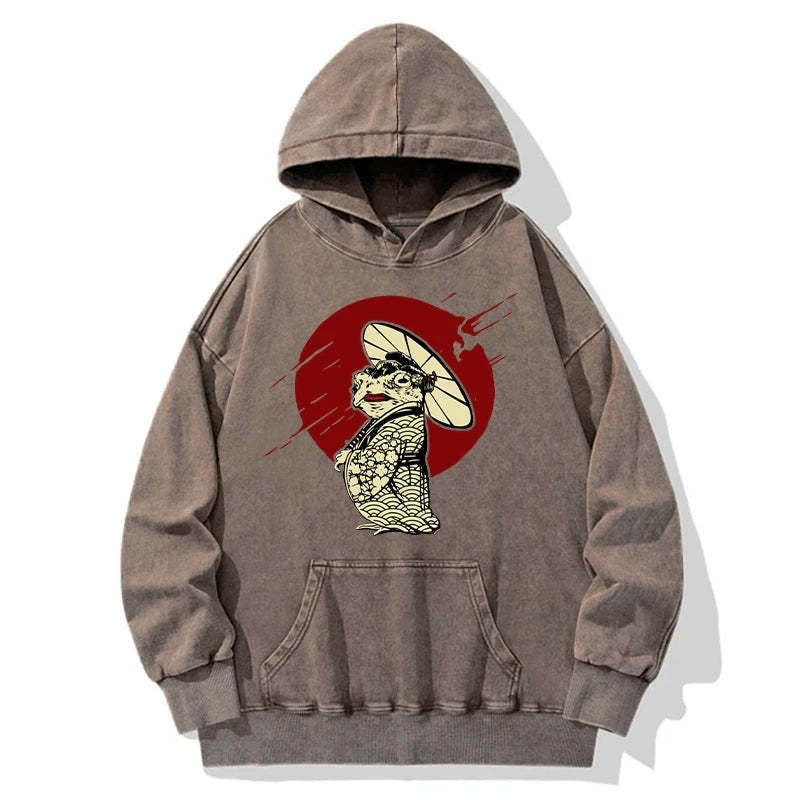 Kyoto-Lion Frog Monster Washed Hoodie