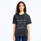 washed japanese cat t-shirt for vacation