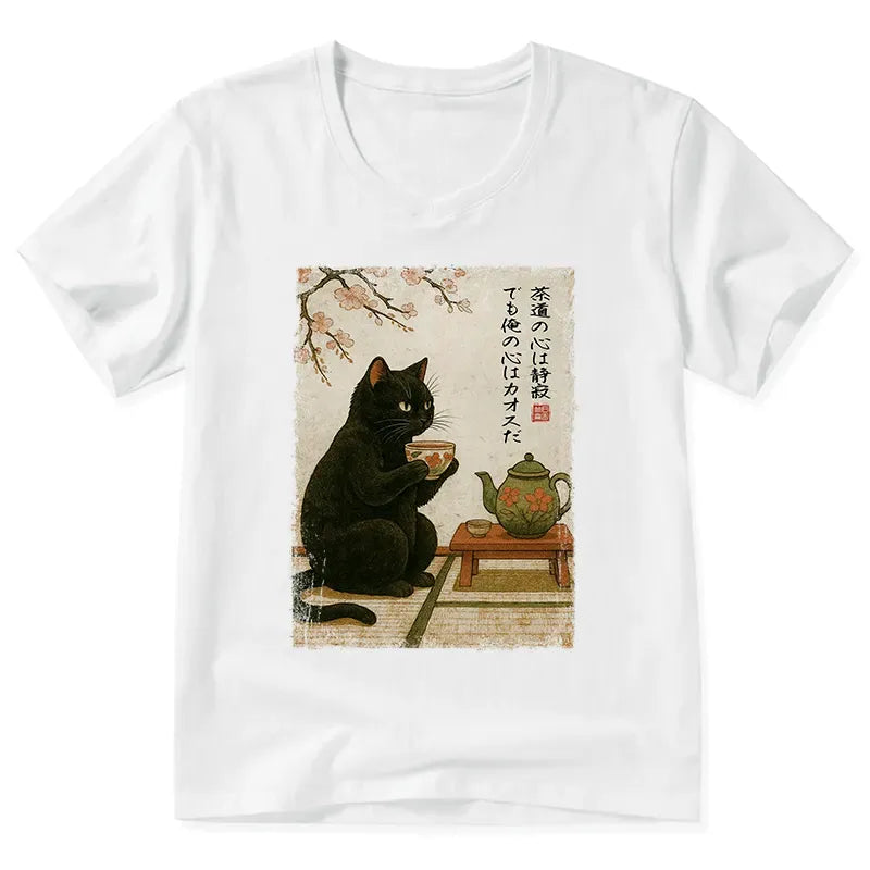 Black Cat V-Neck T-Shirt Best Seller