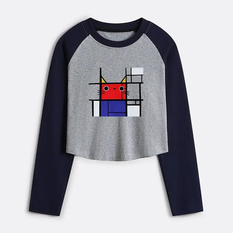 kyoto lion abstract cat shirt for women