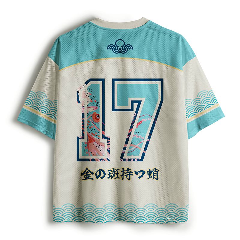 Watercolor Octopus Mesh Jersey for Summer