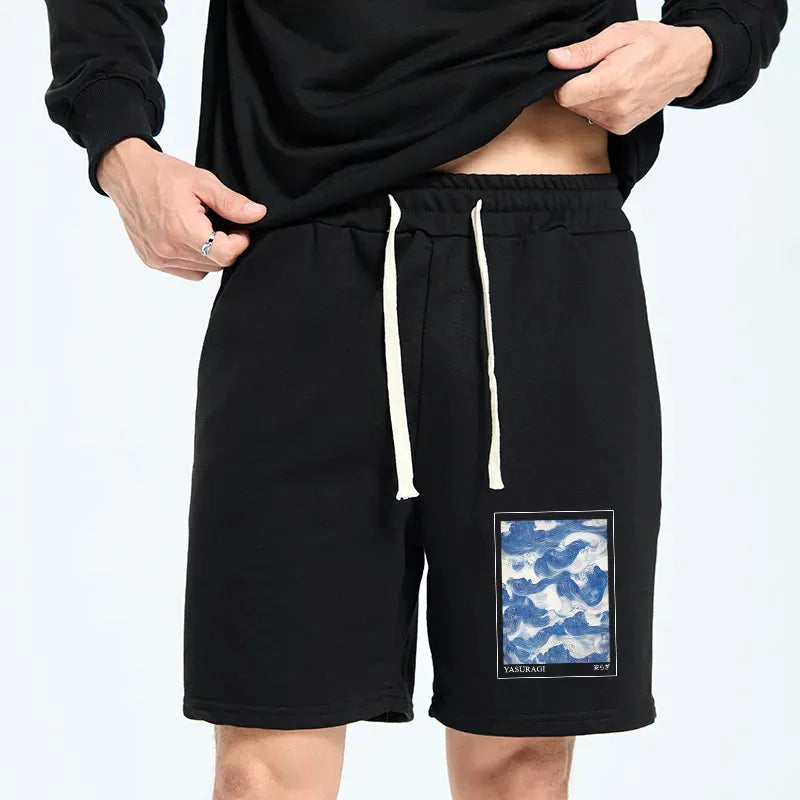 Japanese Retro Art Wave Unisex Shorts