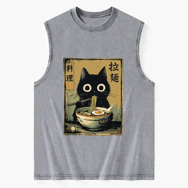 japanese washed tank top for summer