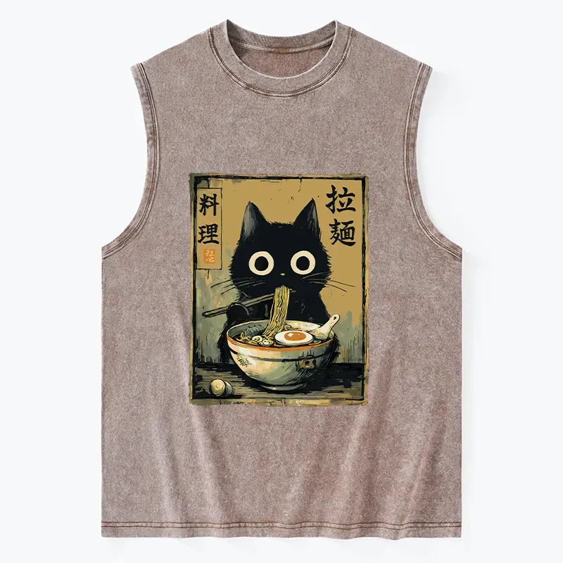 japanese washed tank top for summer