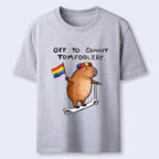 Funny Capybara On Scooter Shirt for Beach