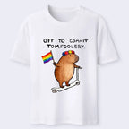 Funny Capybara On Scooter Shirt for Beach