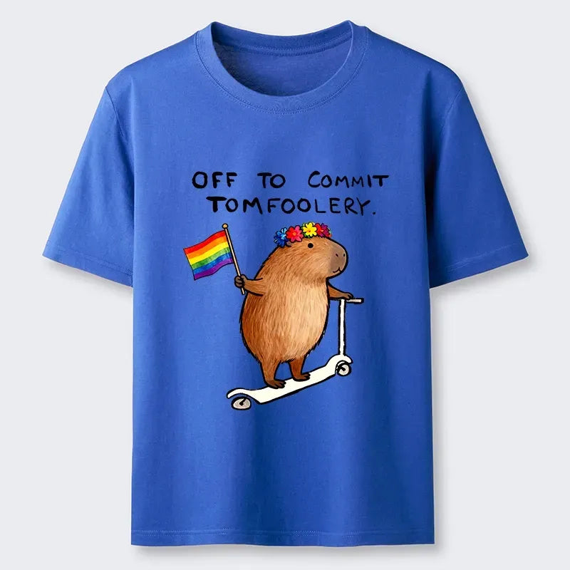 Kyoto-Lion Pride Capybara On Scooter Meme Classic T-Shirt