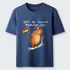 Classic Capybara On Scooter Meme T-Shirt