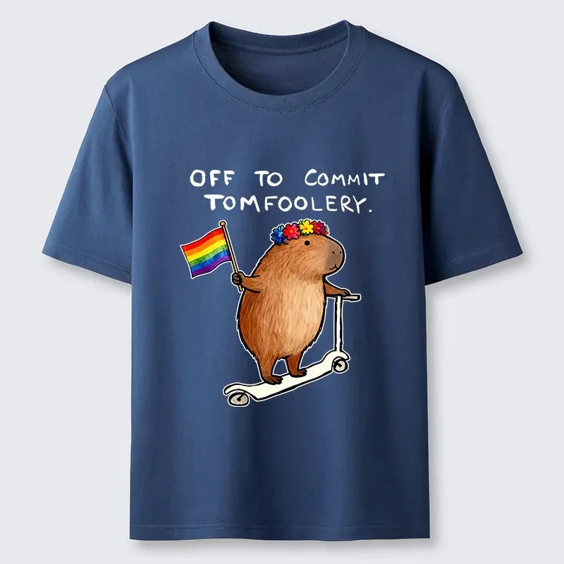 Classic Capybara On Scooter Meme T-Shirt