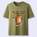 Classic Capybara On Scooter Meme T-Shirt