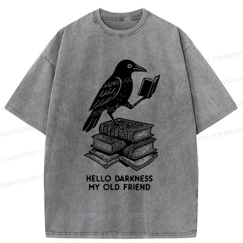 unisex cotton t-shirt with crow reading