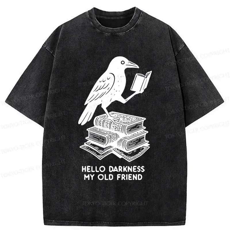 unisex cotton t-shirt with crow reading