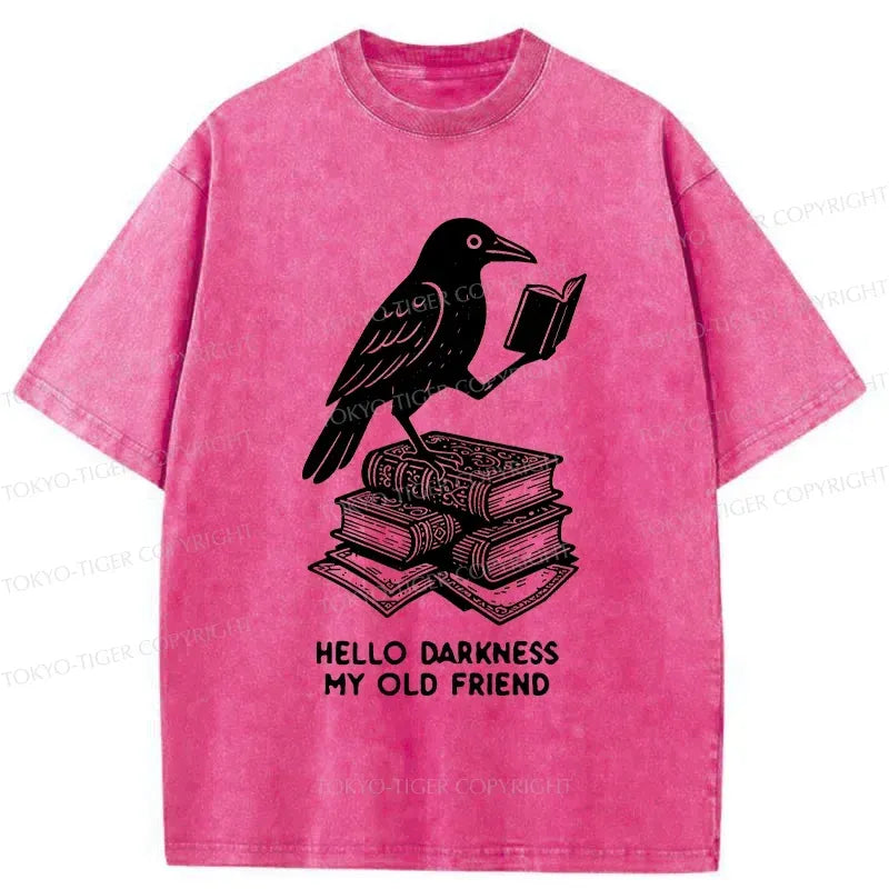 unisex cotton t-shirt with crow reading