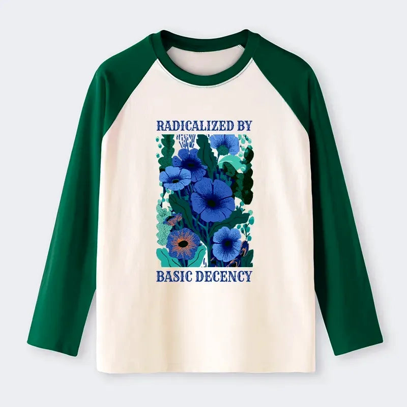 Japanese raglan long sleeve tee for daily wear