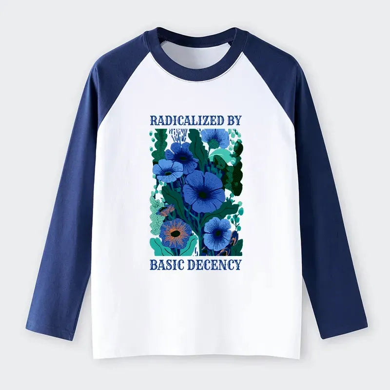 Japanese raglan long sleeve tee for daily wear