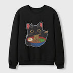 Japanese Ramen Cat Sweatshirt Gift Idea