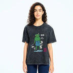 frog samurai bathing t-shirt trendy gift
